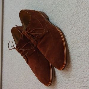 Joseph Abboud British Tan Suede Wingtip/Brogue Shoes  10.5